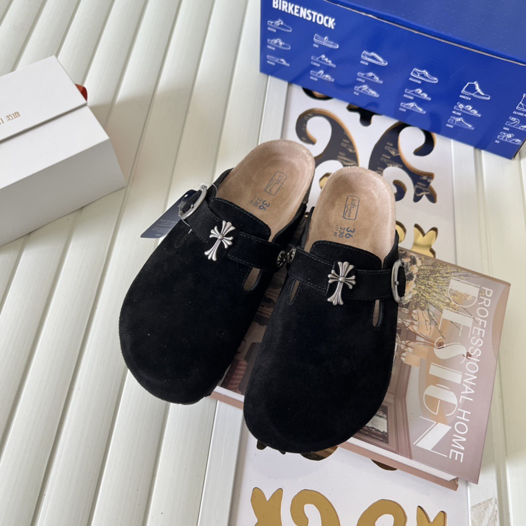 Brickenstock Chrome Hearts co-branded slippers