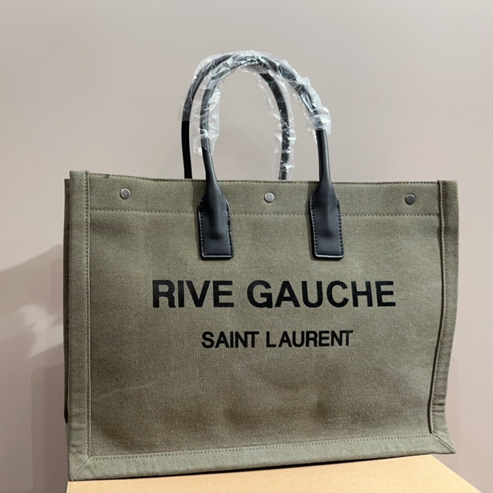 Saint Laurent YSL  Rive Gauche canvas tote bag