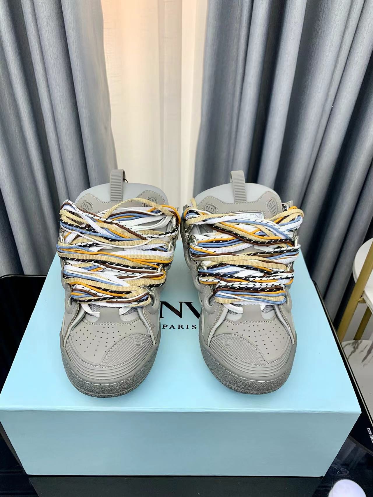 Lanvin LEATHER CURB SNEAKERS