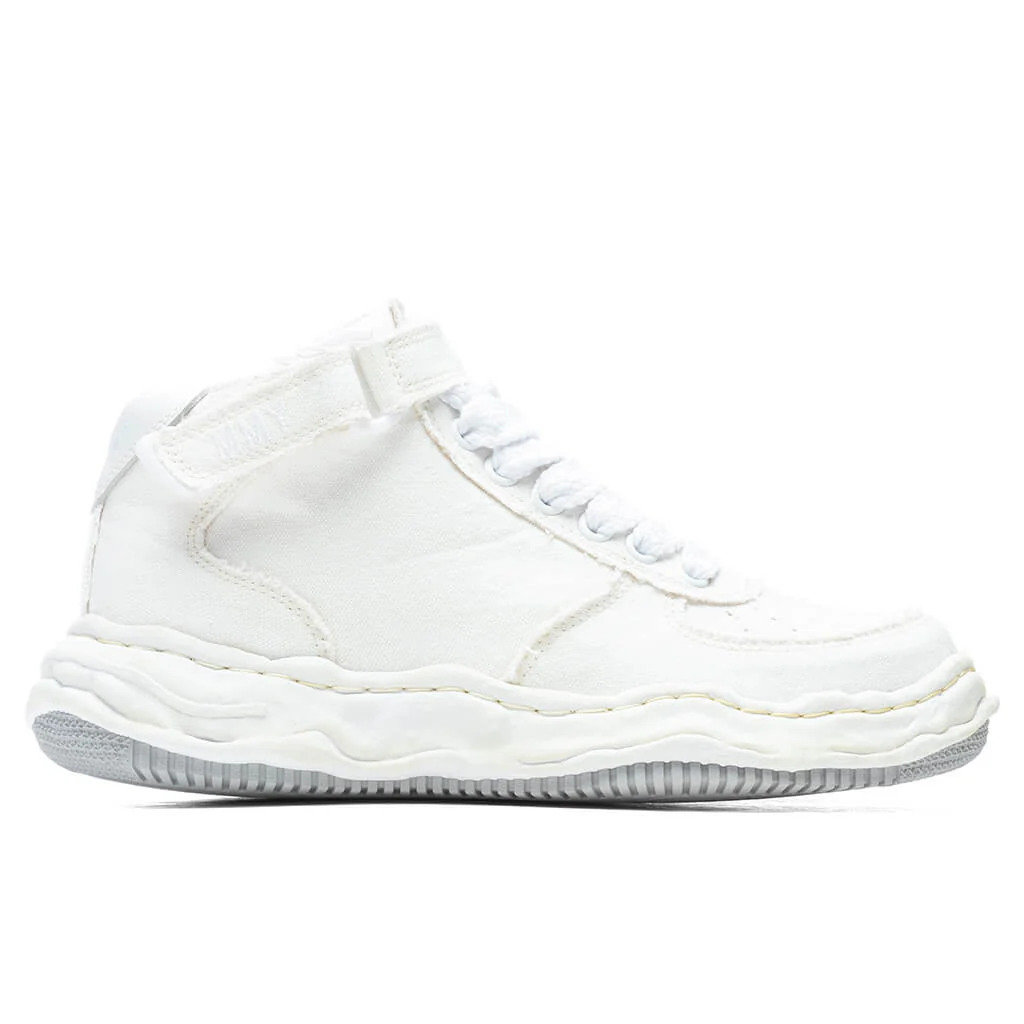 MIHARA YASUHIRO Wayne High OG Sole Washed Canvas Sneaker - White