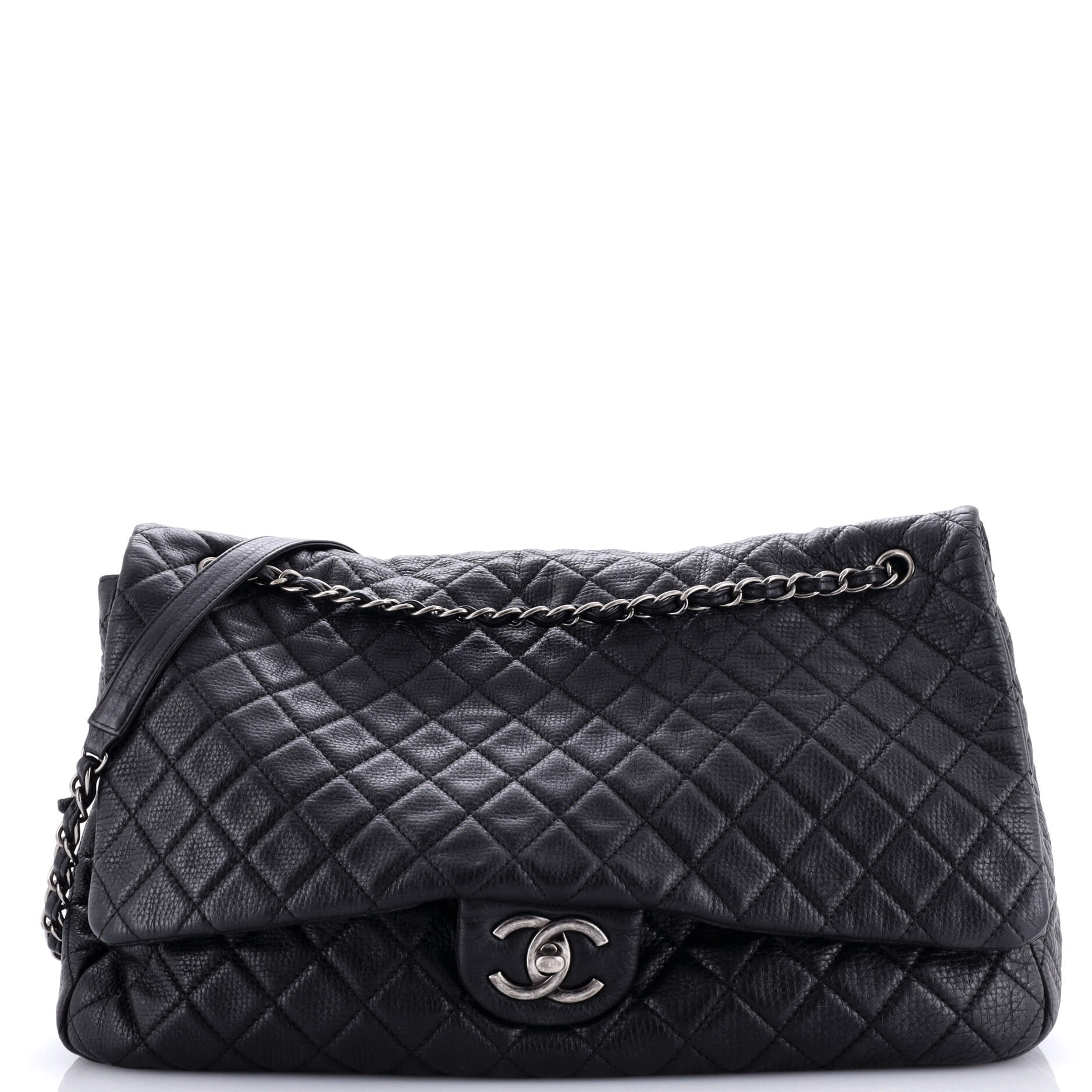 Chanel Travel Flap Bag Quilted Calfskin Large