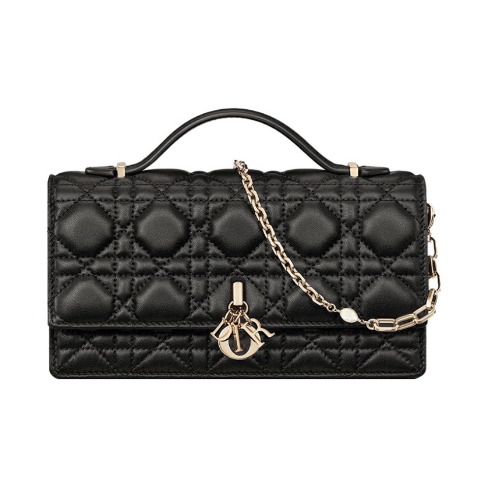 DIOR Lady Dior Sheepskin Handbag Shoulder Bag