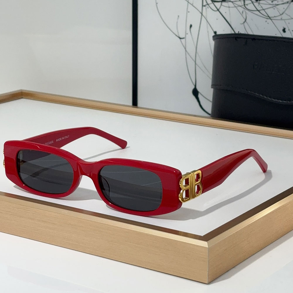 Balenciaga  Mirror leg Hollowed Out Logo   sunglasses Top quality