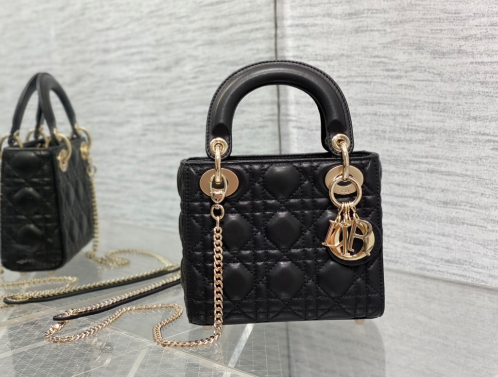 DIOR Sheepskin Fashion Black Concubine Bag