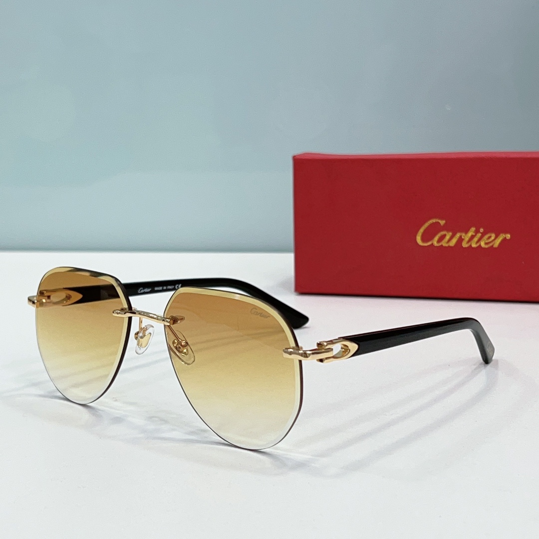 Cartier  Metal Leg Rimless sunglasses Top quality