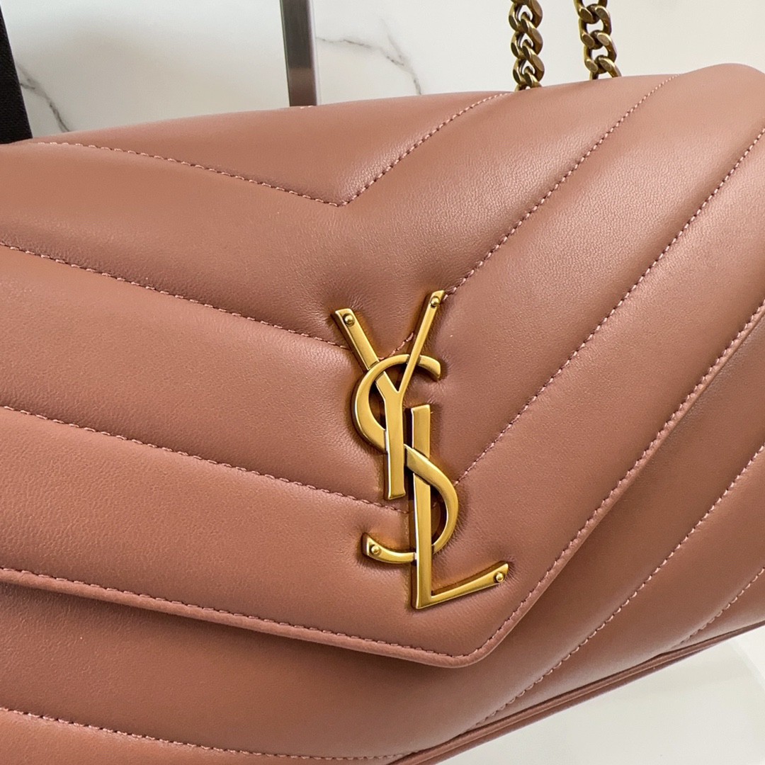SAINT LAURENT YSL LOULOU medium bag in quilted lambskin