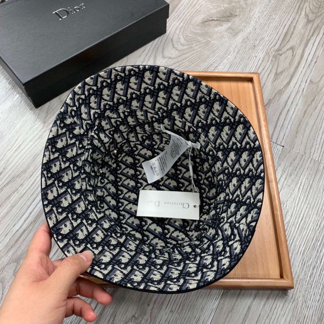 Dior Double Sided Cotton Printed Fisherman's Hat Sunhat