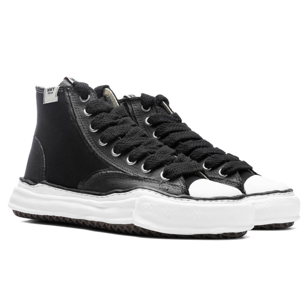 MIHARA YASUHIRO Peterson High OG Sole Rubber Painted Canvas Sneaker - Black