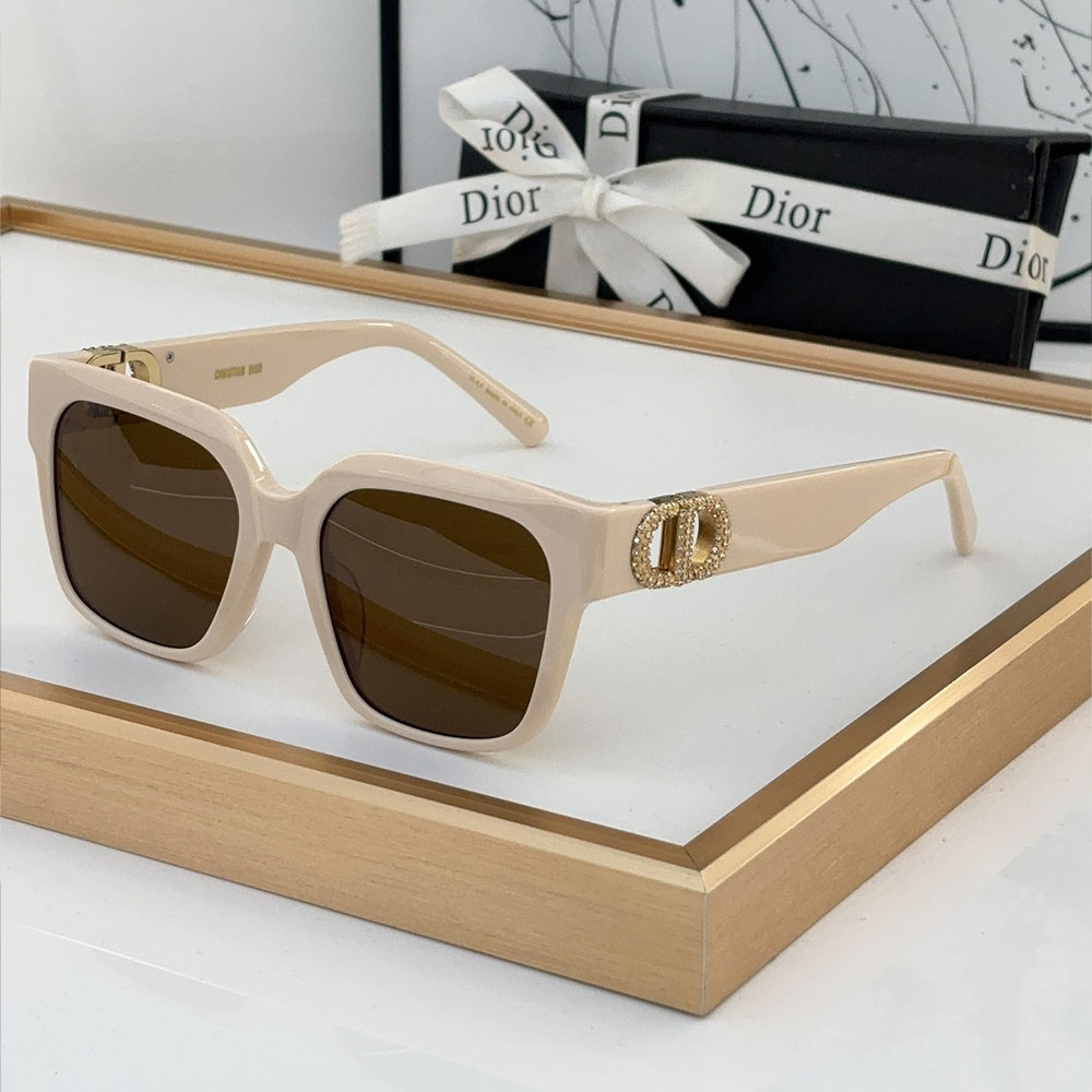Dior Mirror Leg Hollow CD Logo sunglasses Top quality