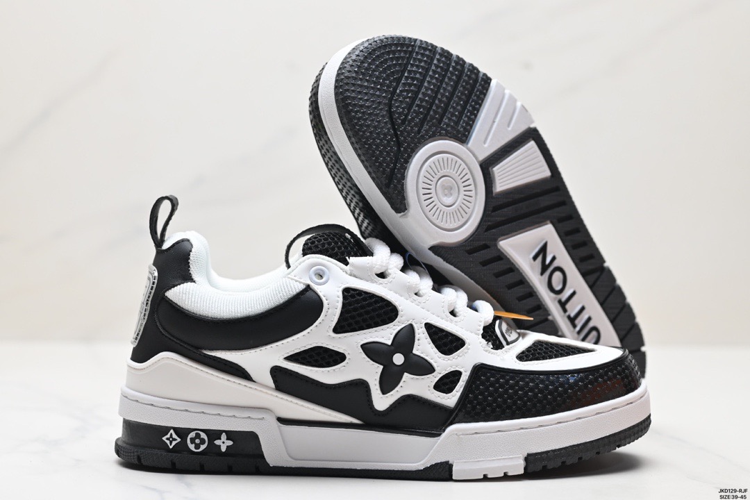 Louis Vuitton bread shoes women's thick soled internally raised skateboard shoes comfortable casual versatile sports shoes men's basketball sneakers trendy shoes