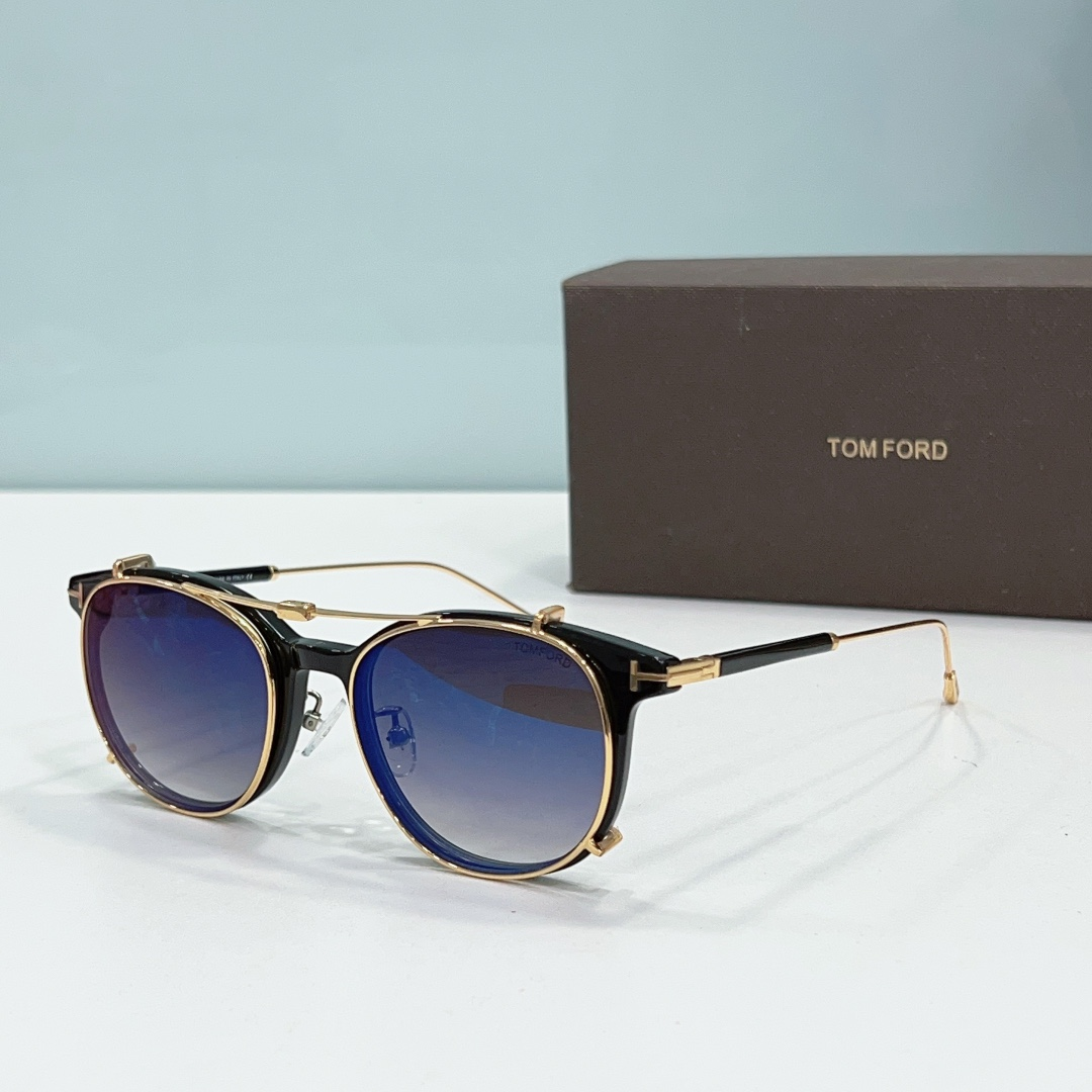 Tom Ford Round Metal Thin Frame Sunglasses Top Quality
