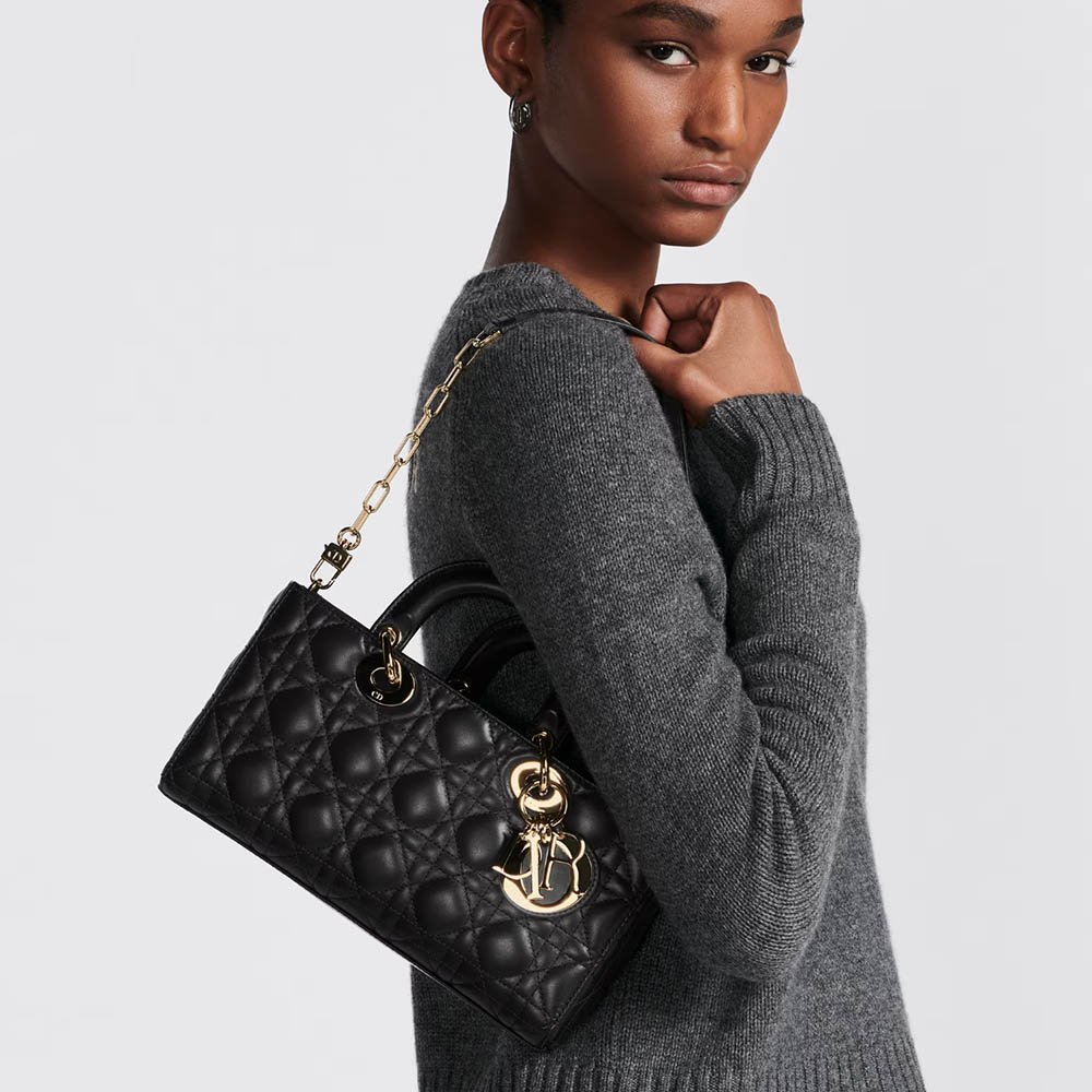 Dior Medium LADY D-JOY - Sheep leather