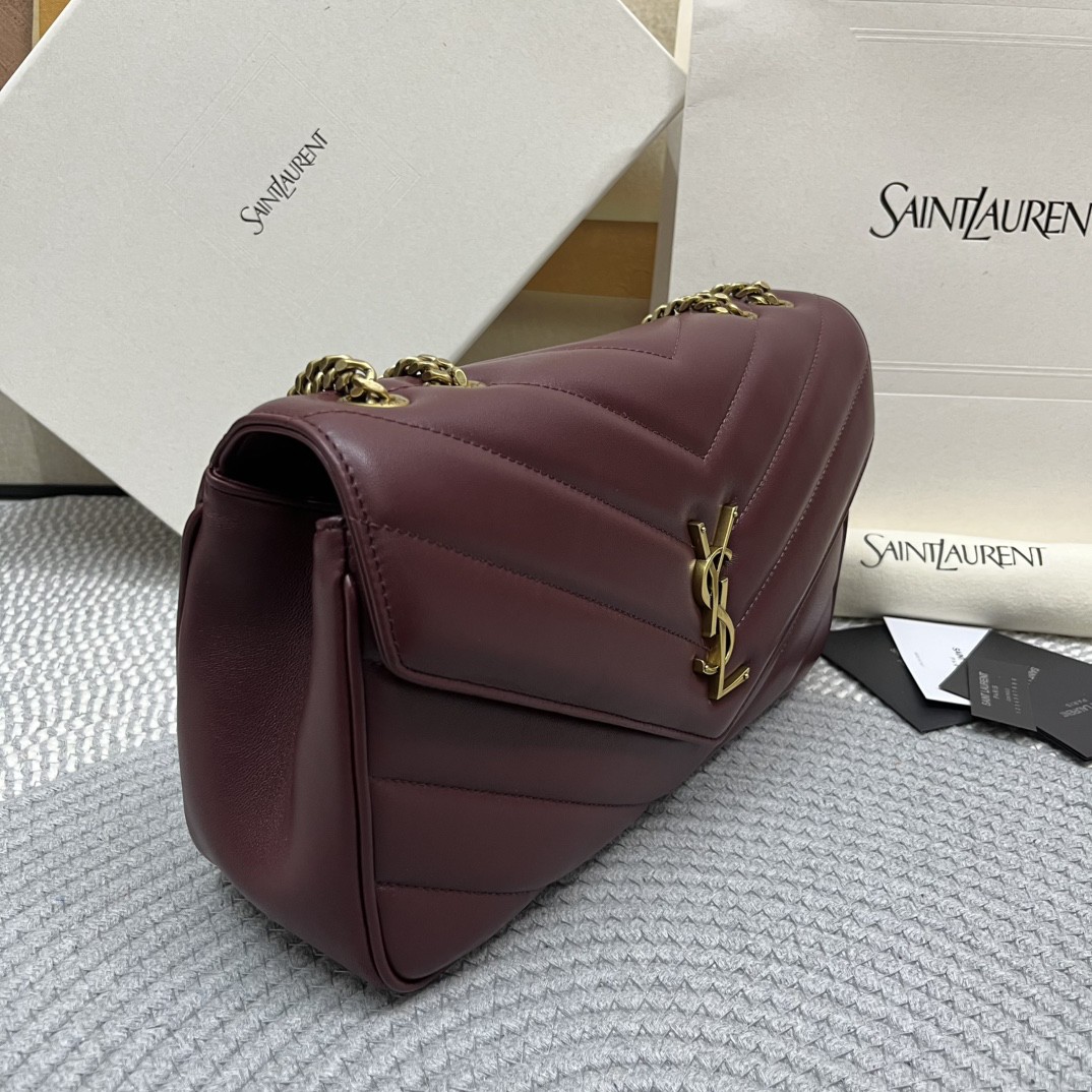 SAINT LAURENT YSL LOULOU medium bag in quilted lambskin