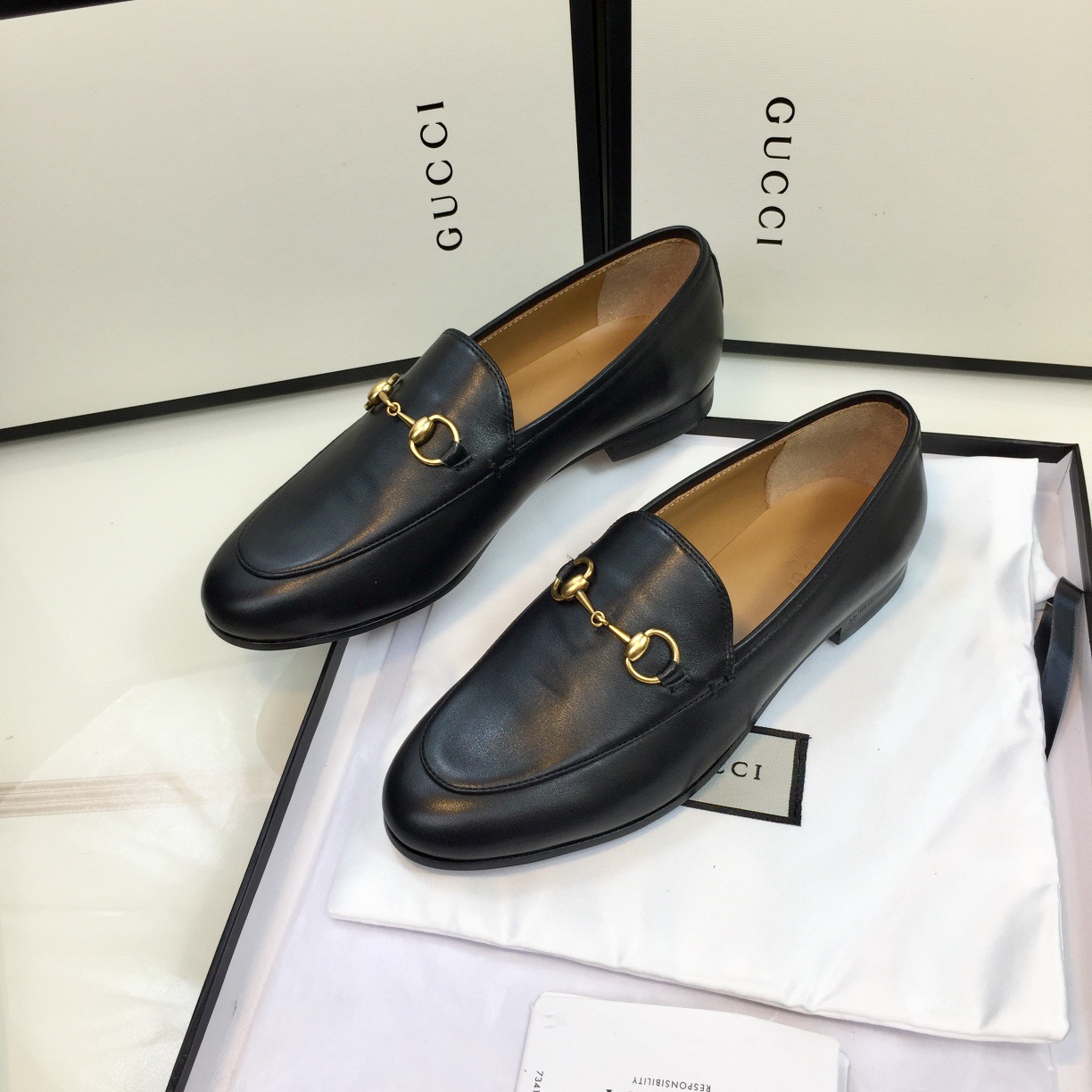 Gucci classic rhinestone horsebit half-slipper loafer