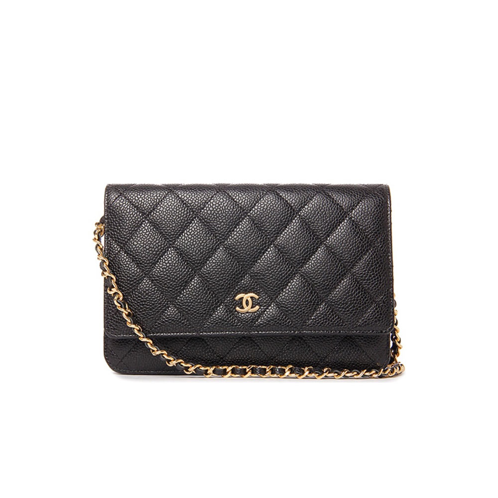 Chanel  WOC Quilted Caviar Bag-Wine Red