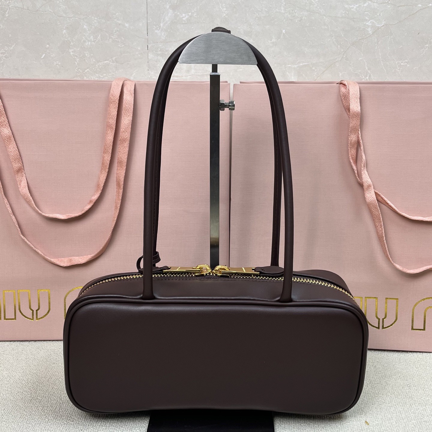MiuMiu beau leather bag