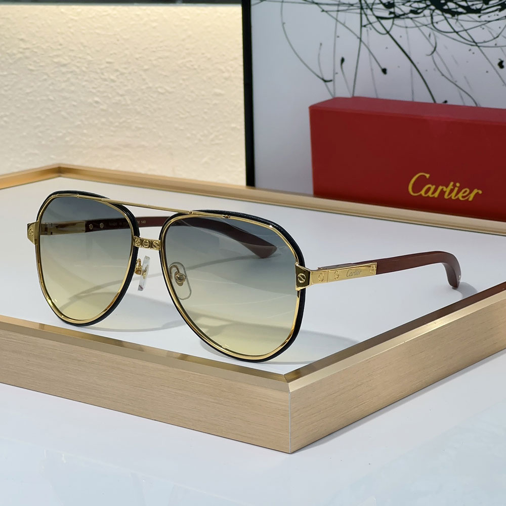 Cartier Aviator Metal Sunglasses Top quality