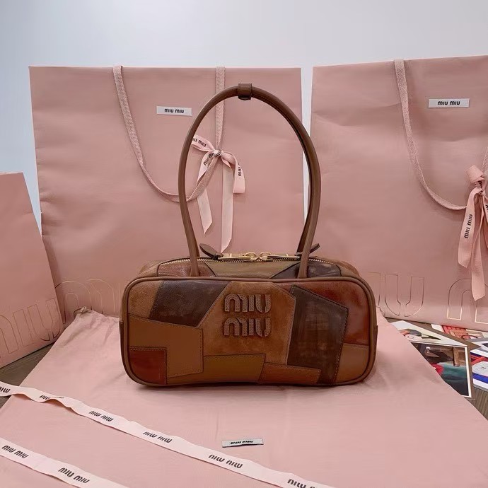 Miumiu Beau leather patch bag