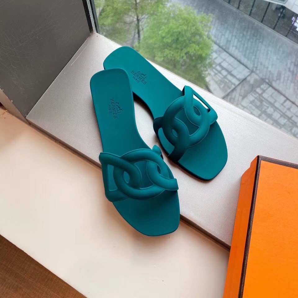 Hermes Jelly slippers