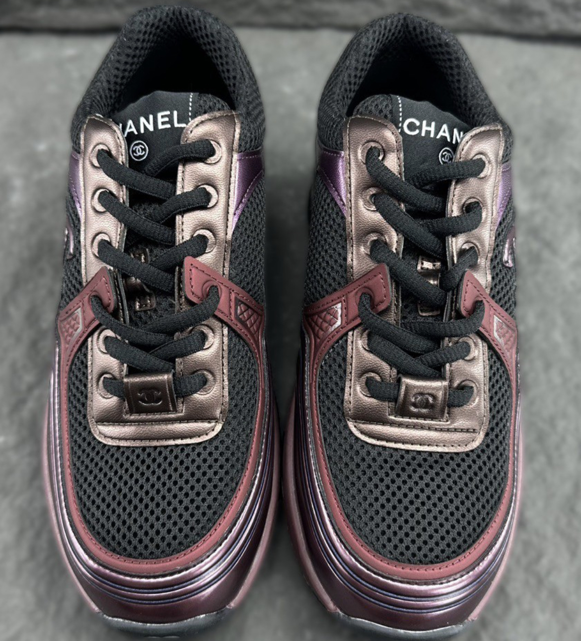 Chanel Silver Horn King series running shoes