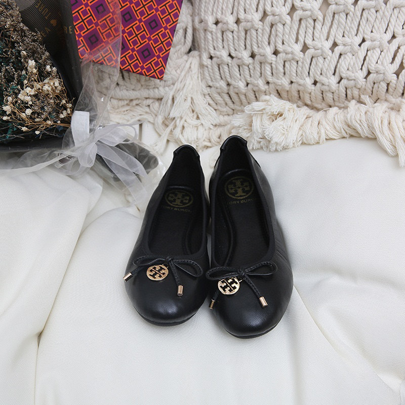 Tory Burch Leather Round Bow  Sandals Slide