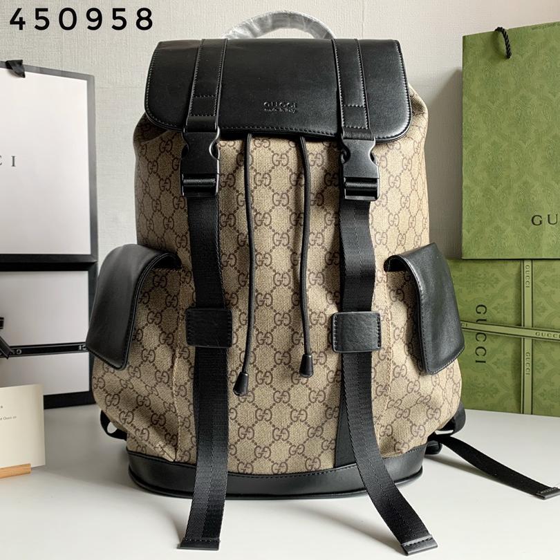 Gucci Striped Webbing Backpack