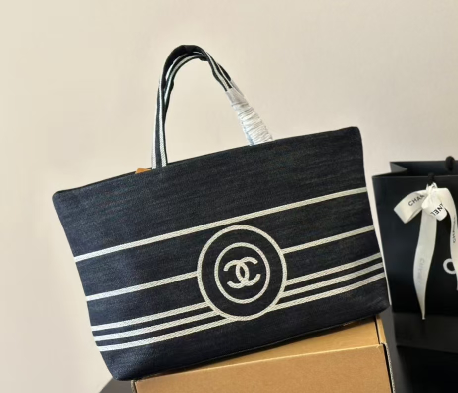 Chanel Black Beach Bag