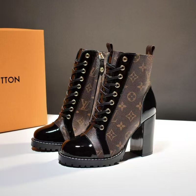 Louis Vuitton LV  Classic high-heeled Doc Martens