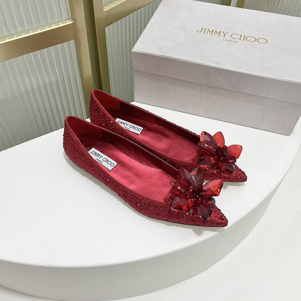 Jimmy Choo Allure Crystal Point Slide Sandal