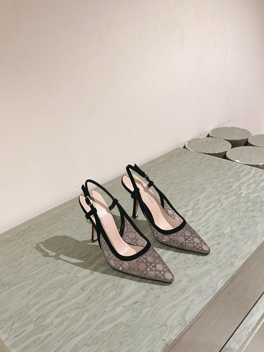 Dior early spring new diamond studded high heels