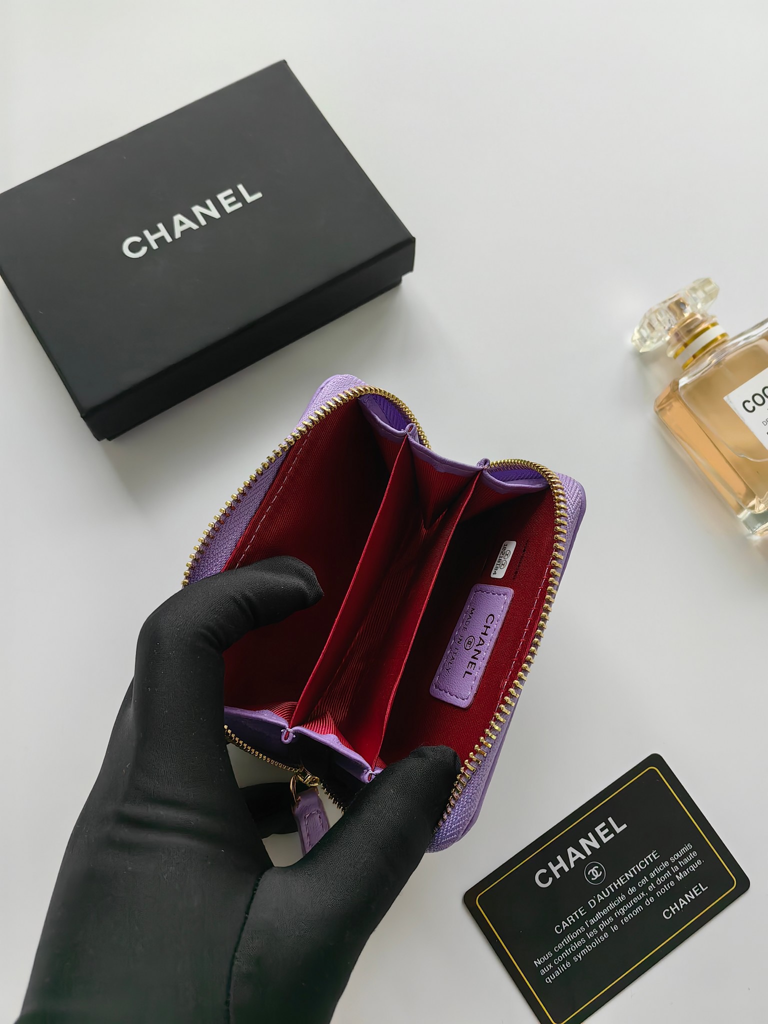 Chanel card holder coin purse