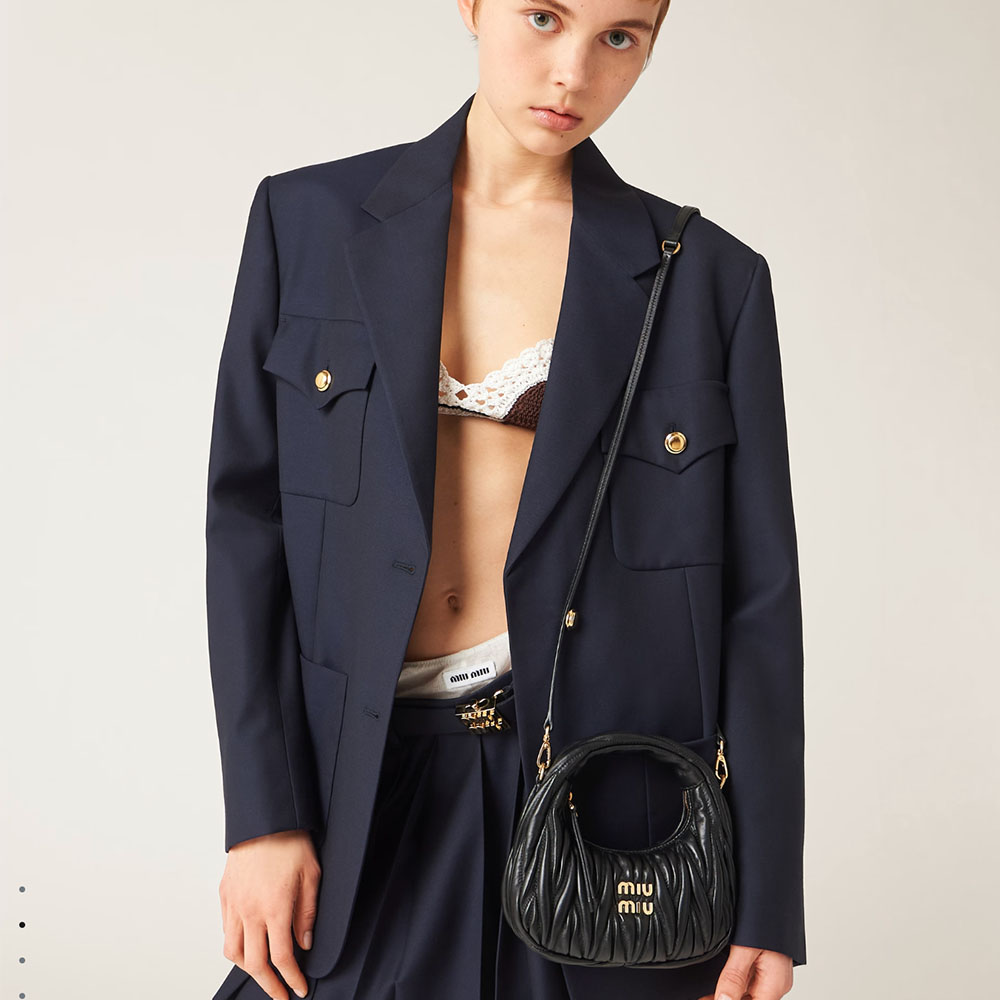 MIU MIU Wander matelassé hobo bag Mini&Small