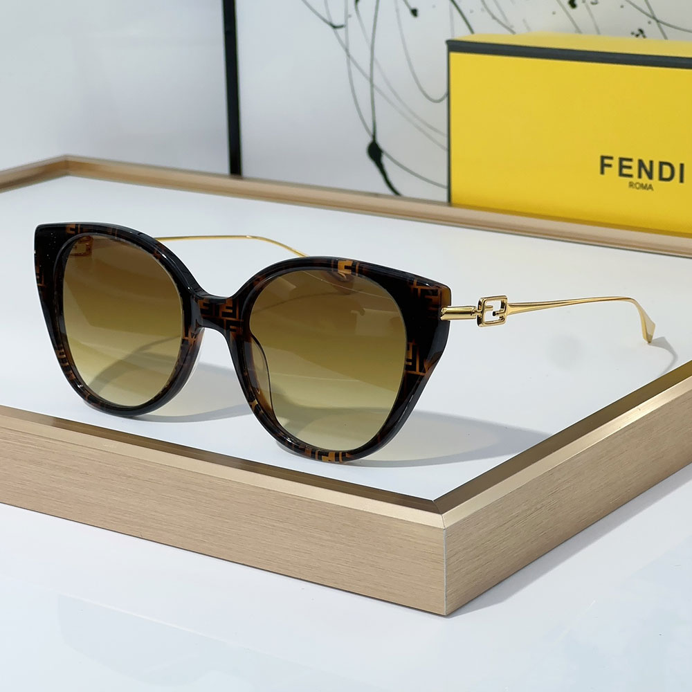 Fendi Slim Metal Mirror legs Sunglasses Top quality