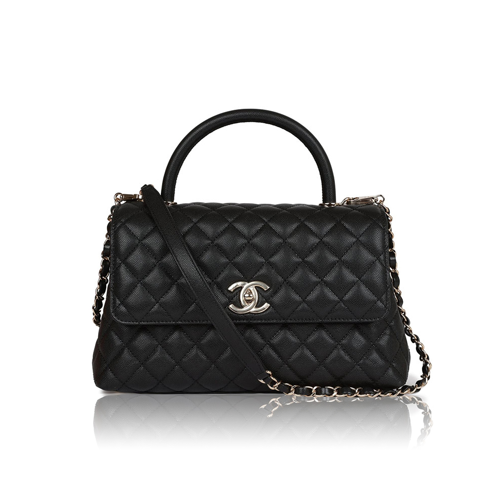 Chanel Coco Handle Bag Medium-Red