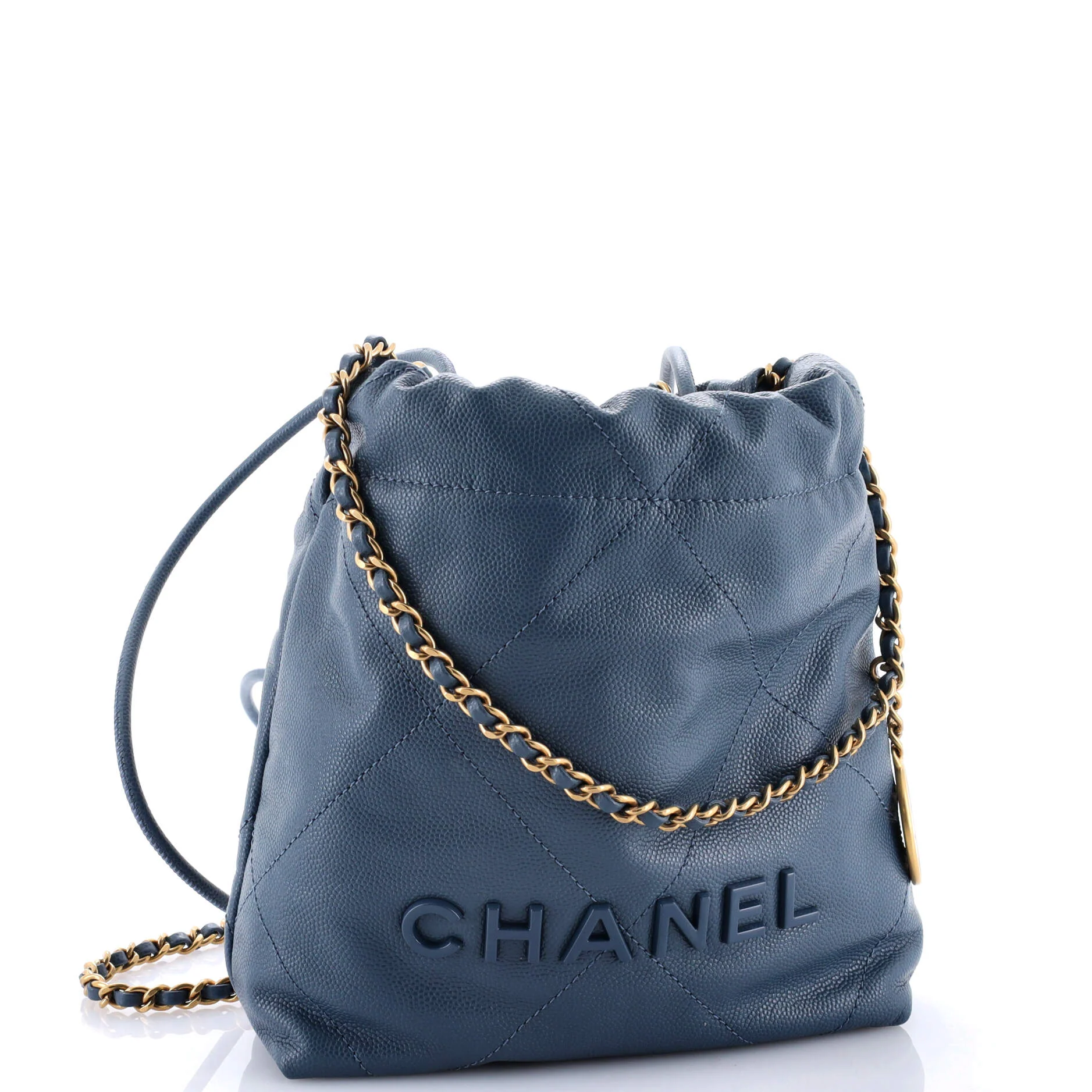 Chanel 22 Chain Hobo Quilted Caviar Mini