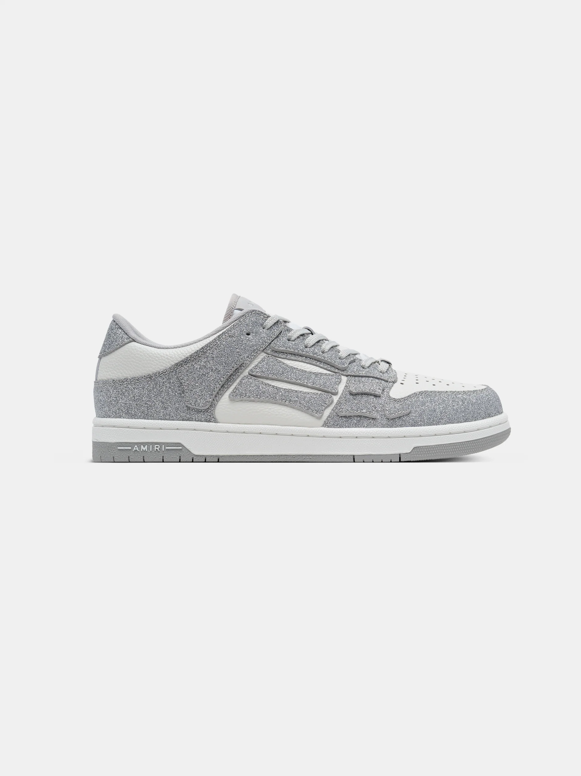 AMIRI SHIMMER SKEL-TOP LOW - White Silver