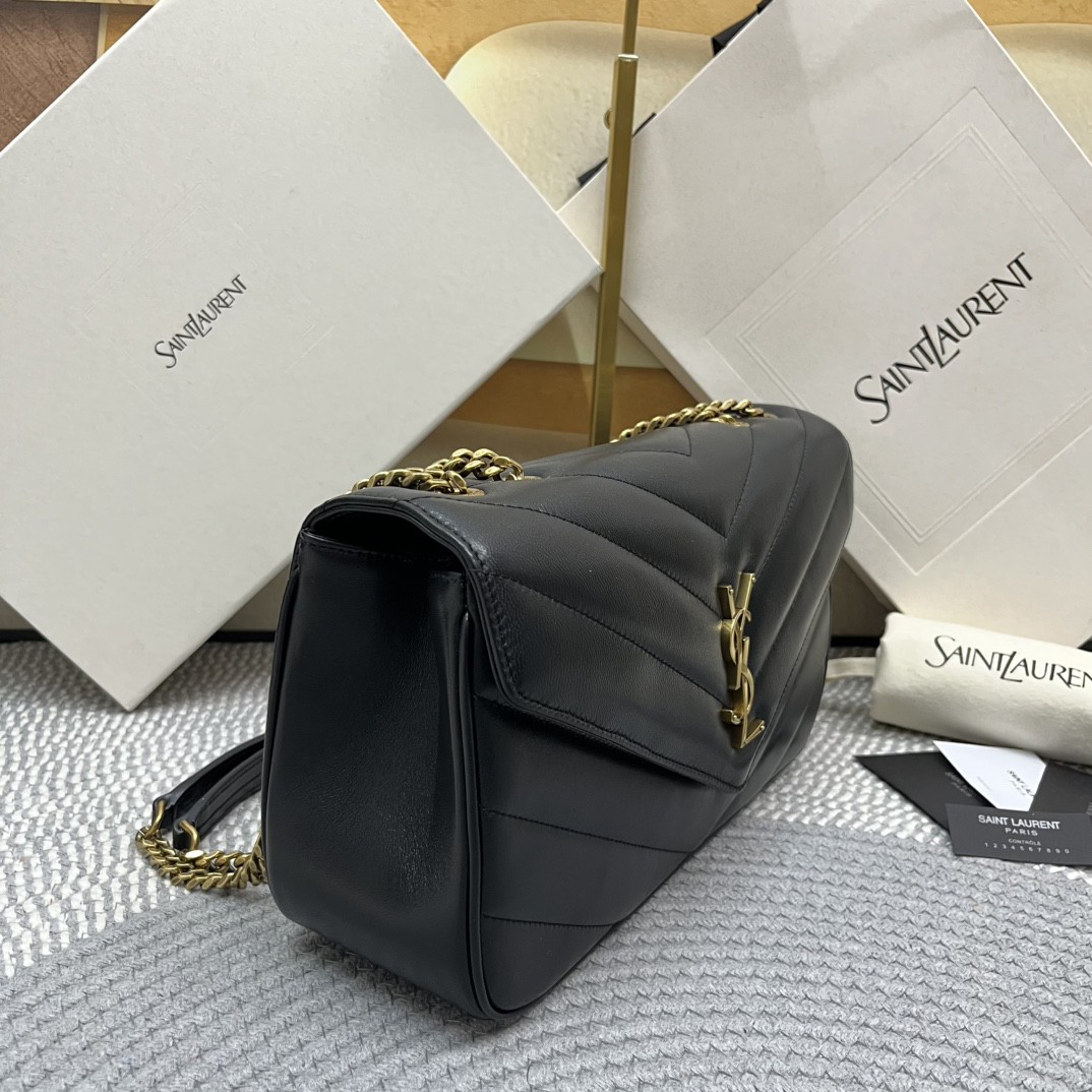 SAINT LAURENT YSL LOULOU medium bag in quilted lambskin