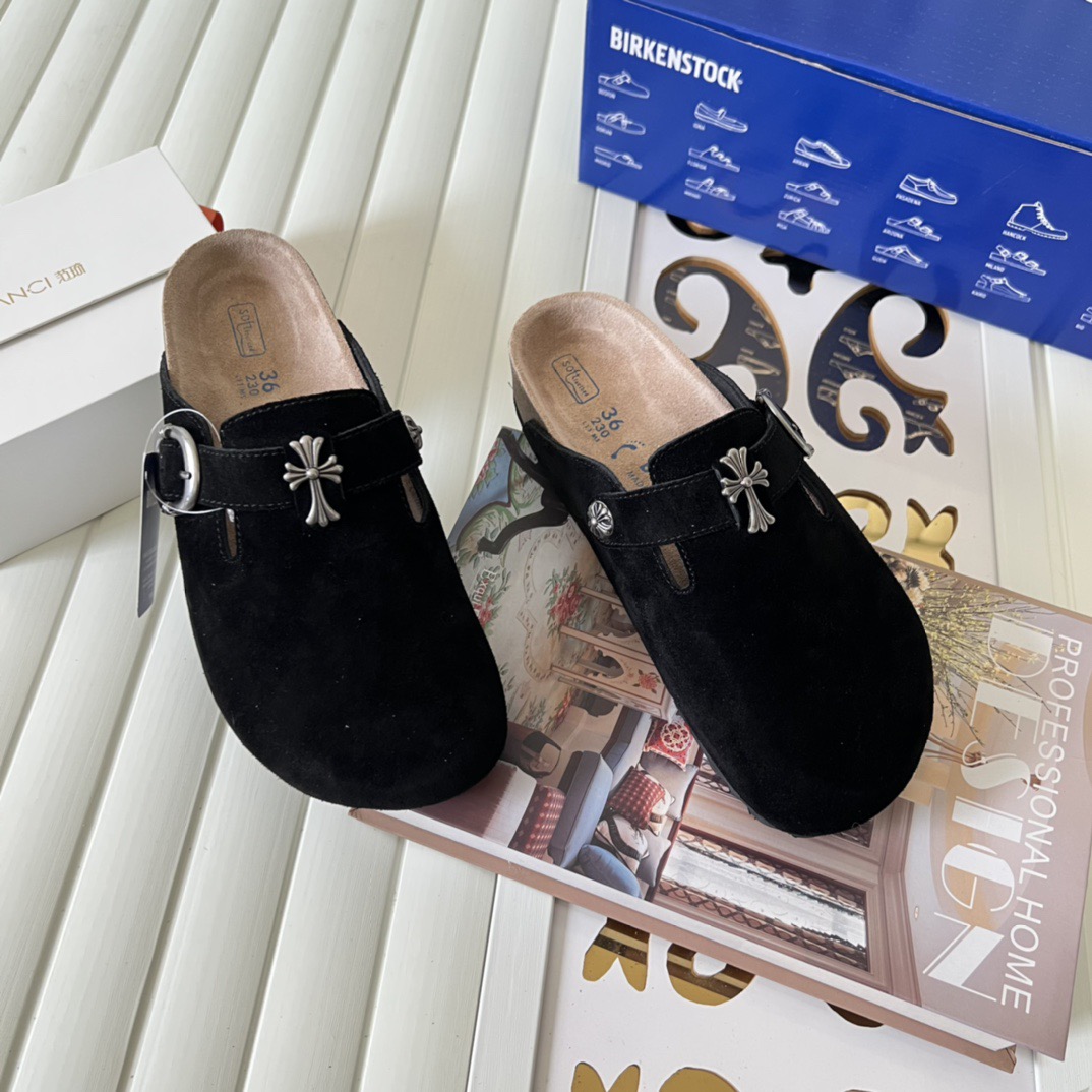 Brickenstock Chrome Hearts co-branded slippers