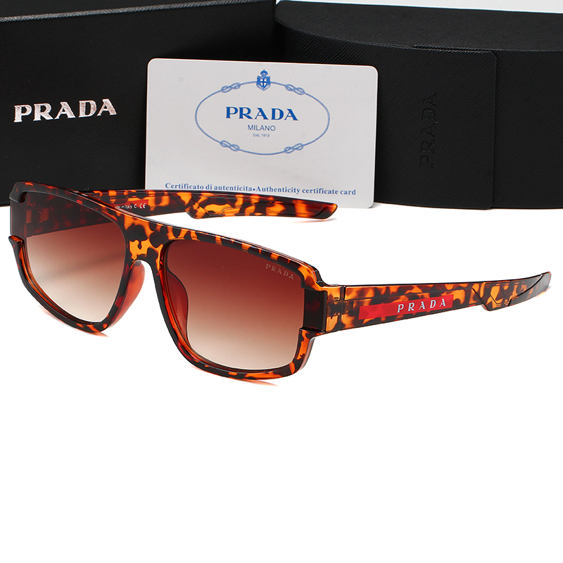 Prada Mirror leg Stereoscopic Sign sunglasses Top quality