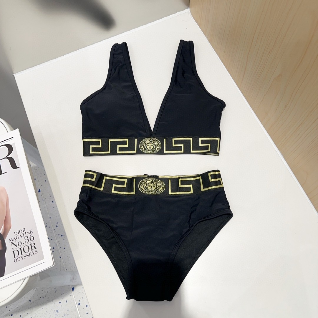 Versac new woven bikini split swimsuit set Swimsuit Swimwear