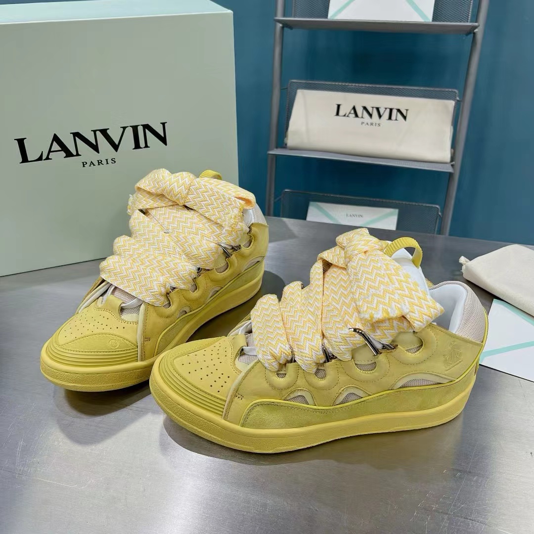 Lanvin LEATHER CURB SNEAKERS