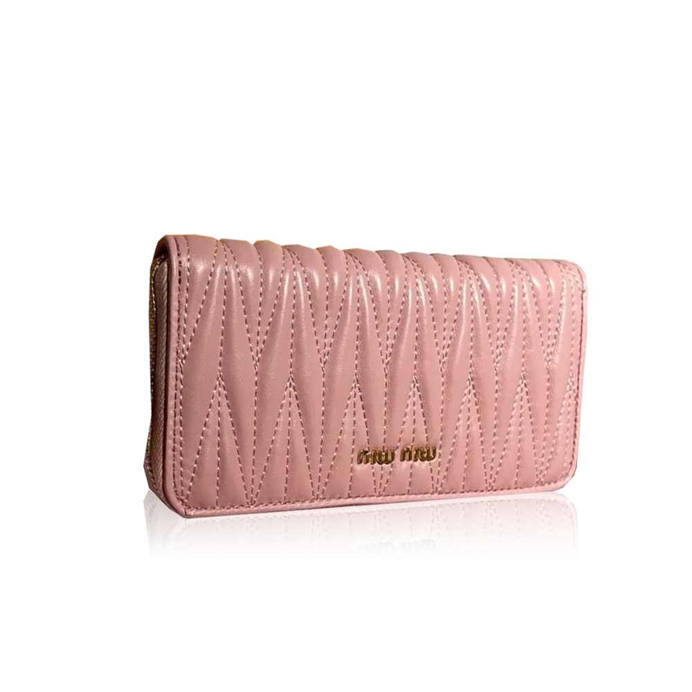 MIU MIU Matelassé Leather Card Bag