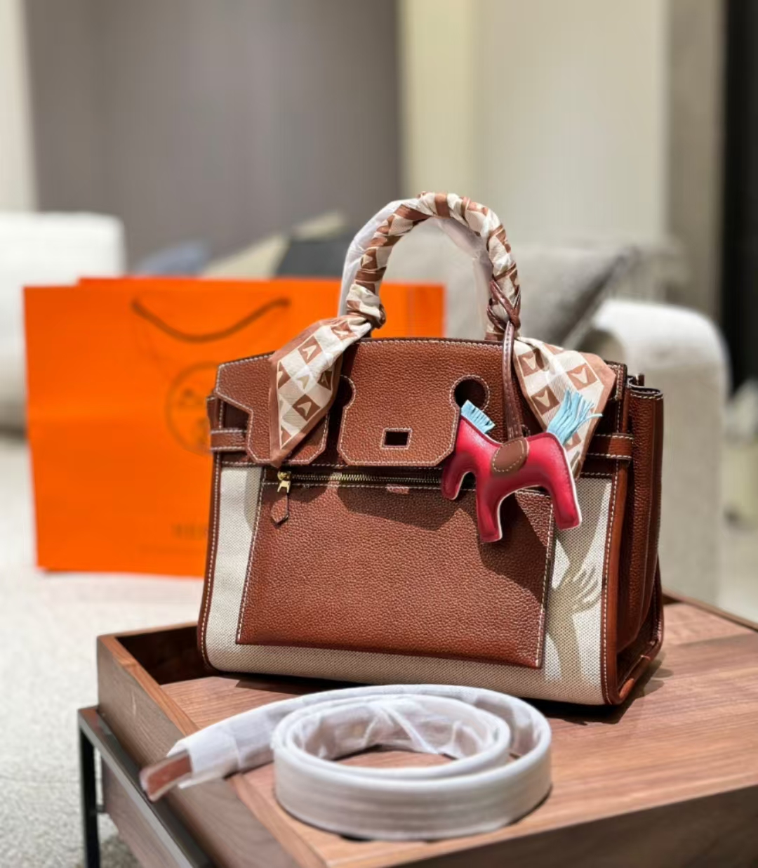 Hermes Platinum Bag Original Canvas