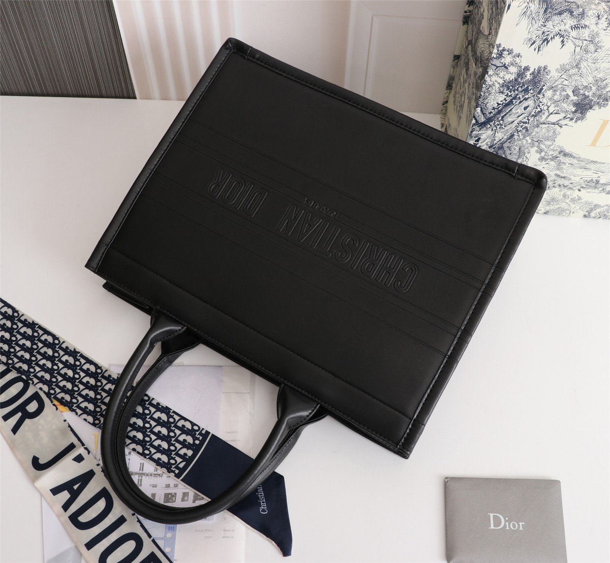 Dior Book Tote Large White Multicolor Dior Petites Fleurs Embroidery M1286ZEAU_M933