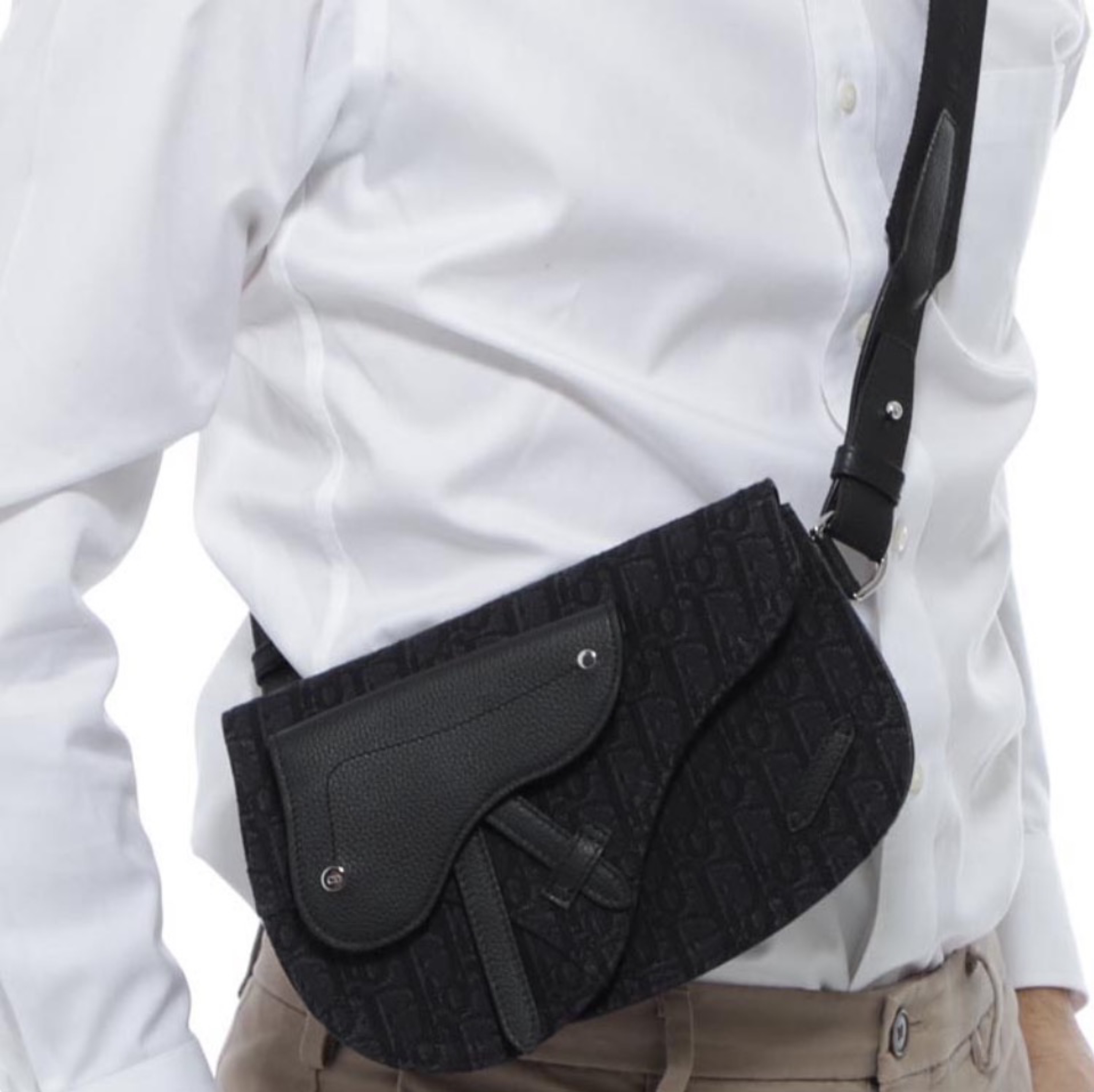 DIOR Saddle Embroidery Crossbody Bag