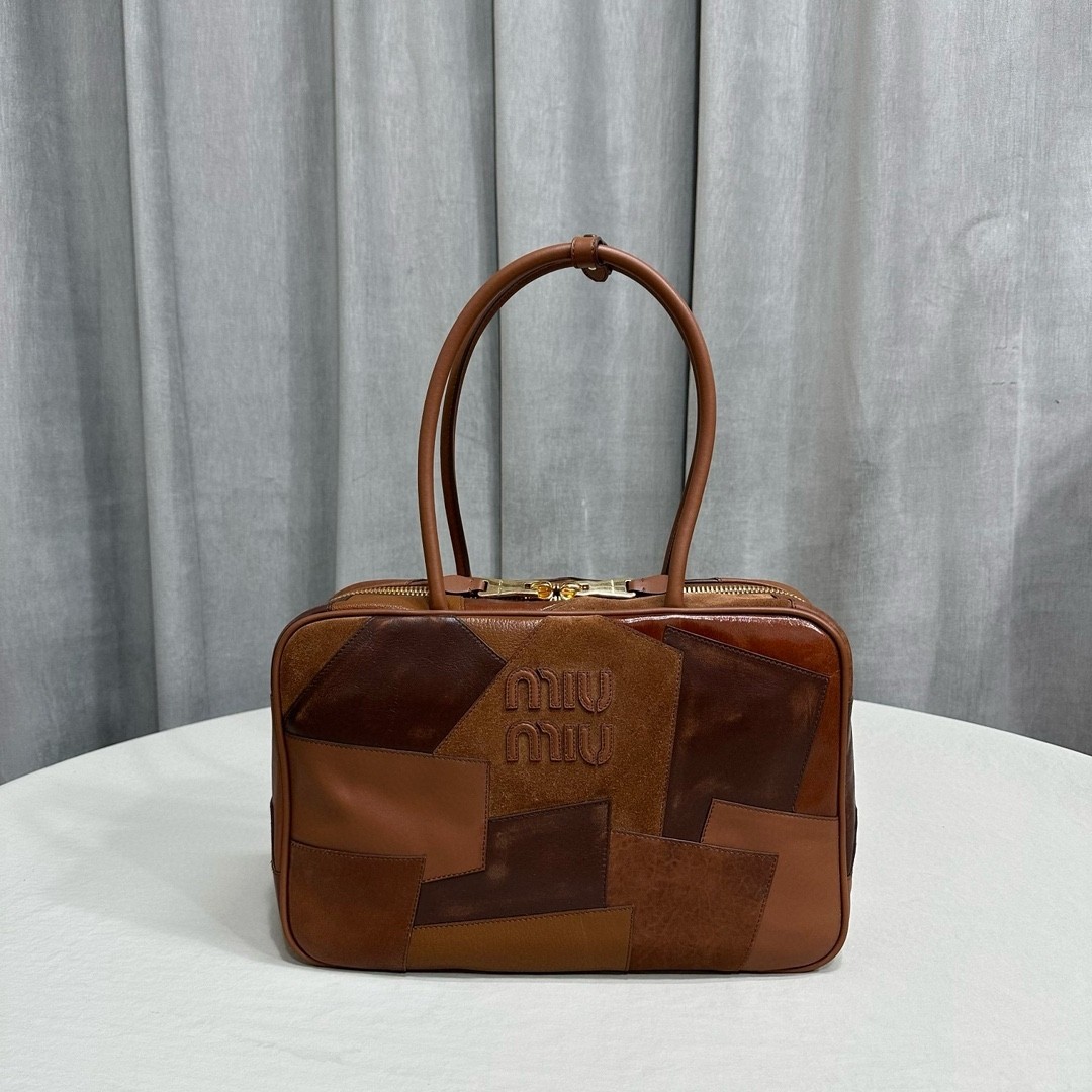 Miumiu Beau bag with leather patches