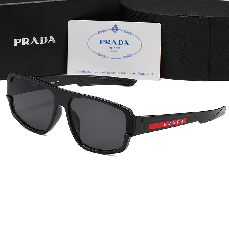 Prada Mirror leg Stereoscopic Sign sunglasses Top quality