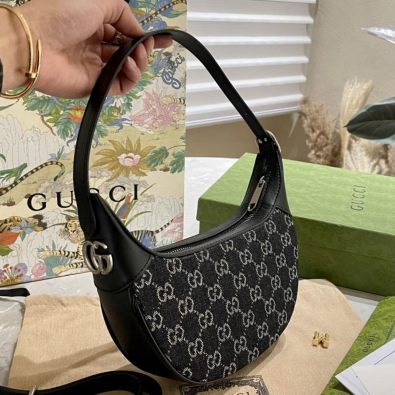 Gucci Ophidia Canvas&Leather Shoulder  Bags