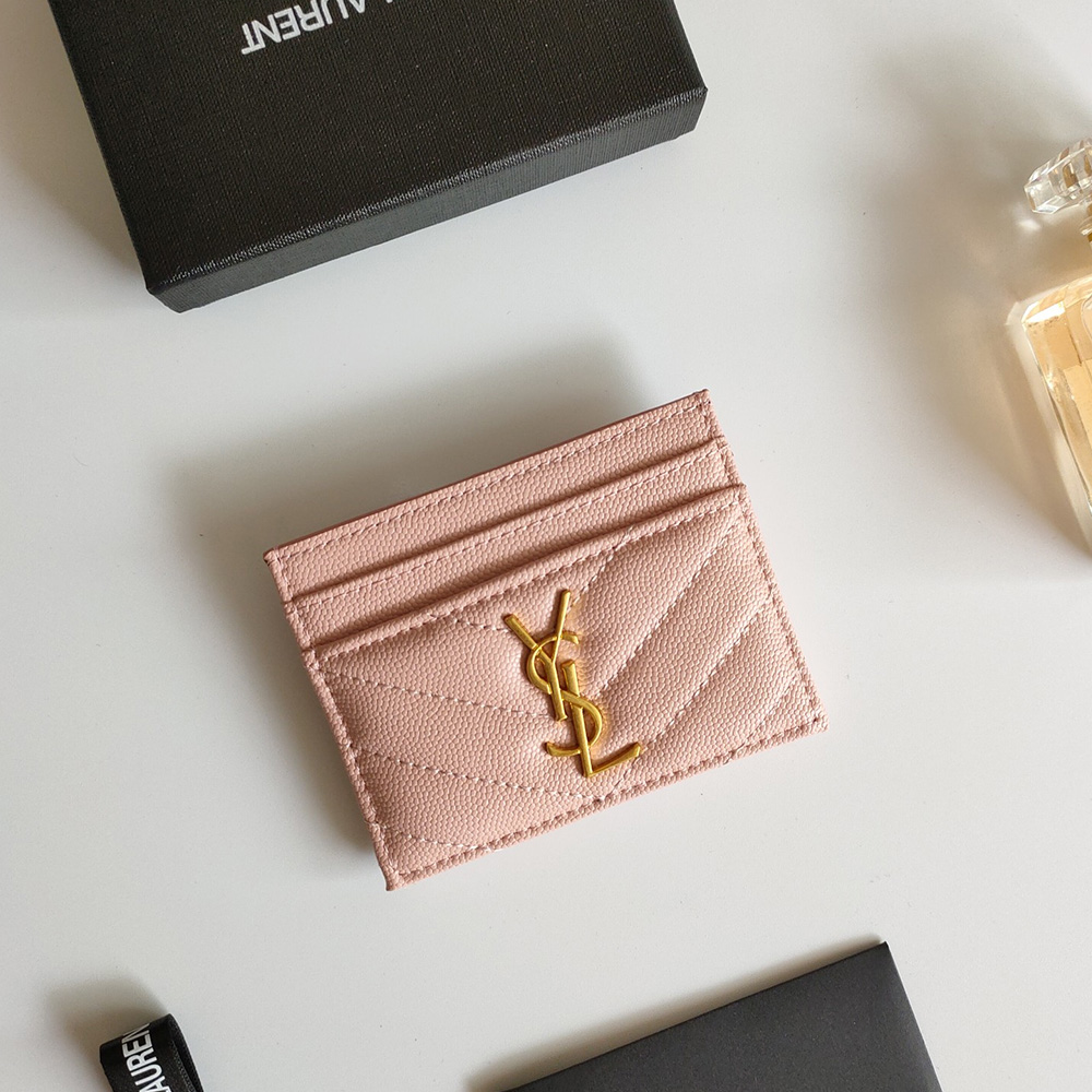 Saint Laurent YSL Caviar Leather Card bags