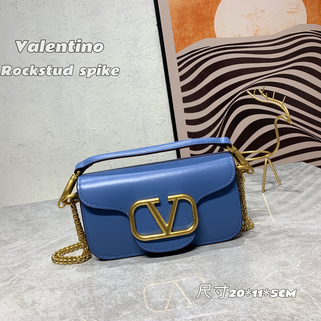 VALENTINO GARAVANI V Logo Baguette Shoulder Bag Ladies MINILOCO Calfskin Bag